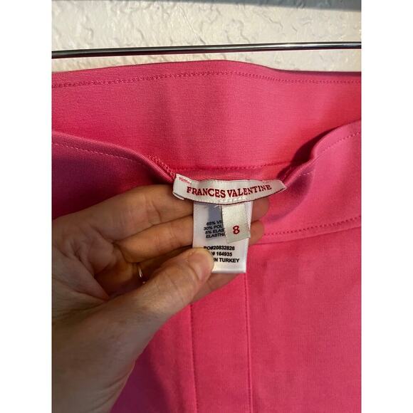 Frances Valentine Stretch Lucy Pants Bubblegum Pink Size 8 - Picture 5 of 8